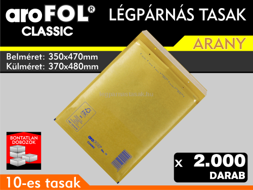 Légpárnás Tasak (buborékos tasak) Légpárnás boríték 10-es Arany Arofol Classic