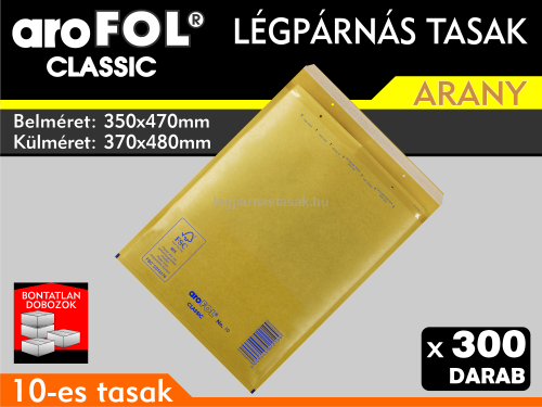 Légpárnás Tasak (buborékos tasak) Légpárnás boríték 10-es Arany Arofol Classic